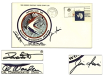 Apollo 15 Crew-Signed NASA Insurance Cover -- With COA From Al Worden & Additionally Signed Twice by Worden on Verso, from my Personal Collection